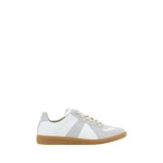 Maison Margiela Sneakers med Mockadetaljer och Gummisula White, Herr