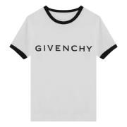 Givenchy Archetype Slim Fit Kortärmad T-shirt i Bomull White, Dam