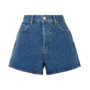 Anine Bing Ekologiska Denim Shorts Blue, Dam