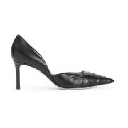 Giorgio Armani Svarta Läderpumps Eleganta Klackar Black, Dam