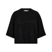 Co'Couture Svart Stickad Oversized Tröja Black, Dam