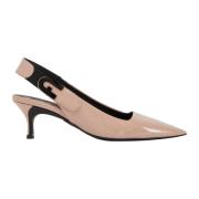 Furla Slingback i Lackläder med Arch Logo Pink, Dam