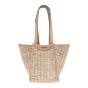 Cult Gaia Saddie Liten Handväska Beige, Dam