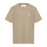 Ami Paris T-shirt med logotyp Beige, Herr