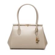 Dolce & Gabbana Marlene Väska i Beige Palmellato Läder Beige, Dam