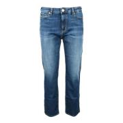 Love Moschino Stiliga Jeans med Bomullsblandning Blue, Dam