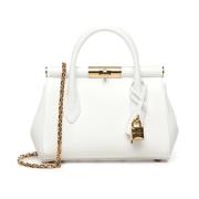 Dolce & Gabbana Vit Marlene Läder Väska White, Dam