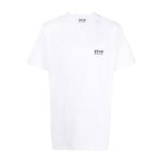 Golden Goose T-shirt med tryckt logotyp i vitt White, Herr