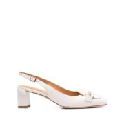 Tod's Vit Slingback-rem med Låg Klack White, Dam