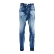 Dsquared2 Vintage Marinblå Bomulls Jeans med Logo Blue, Herr