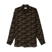 Dries Van Noten Antracit Skjorta 01190-Croom 9130 Brown, Herr