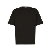 Dolce & Gabbana Svart Bomull Crew Neck T-shirt Black, Herr