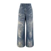 Diesel Vintage Sliten Five-Pocket Jeans Blue, Dam