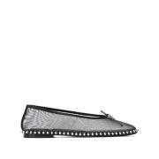 Alexander Wang Svarta Läderskor med Bågdetaljer och Studs Black, Dam