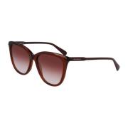 Longchamp Brun Acetat Dam Solglasögon med UV-skydd Brown, Dam