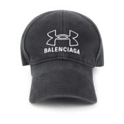 Balenciaga Svart Stilfull Hatt Tillbehör Gray, Herr