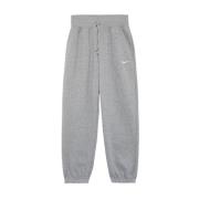 Nike Sportbyxor i enfärgad bomullsfleece Gray, Herr