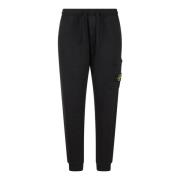 Stone Island Logo Badge Sweat Pants Black, Herr