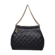 Tory Burch Mjuk Dragsko Hobo-väska i Svart Black, Dam