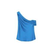 Simkhai Draped Top i Phthalo Blue Blue, Dam