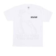 Obey Vit Crew-Up T-shirt med Screen Printing White, Herr