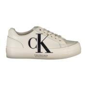 Calvin Klein Sportiga vita sneakers med kontrastdetaljer White, Dam