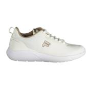 Fila Sportiga Beige Sneakers med Kontrastdetaljer White, Dam