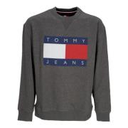 Tommy Hilfiger Flag Crew Klättersweatshirt Kolmelerad Gray, Herr