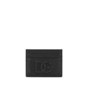 Dolce & Gabbana Svart Läderplånbok med Kortplatser Black, Herr