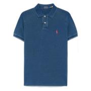 Polo Ralph Lauren Anpassad Slim Fit Bomullspolo Skjorta Blue, Herr