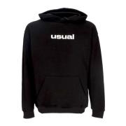 Usual Lokal Svart Lättvikts Huva Sweatshirt Black, Herr