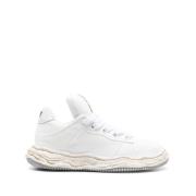 Mihara Yasuhiro Canvas Sneaker med Distressed Finish White, Herr