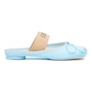 MM6 Maison Margiela Klassiska Ciabatta Stil Loafers Blue, Dam