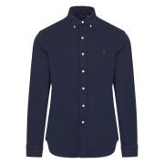 Polo Ralph Lauren Bomull Broderad Oxford Skjorta Blue, Herr