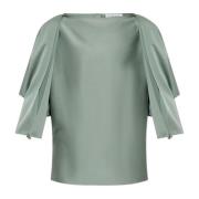 Lanvin Satin top Green, Dam