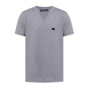 Dolce & Gabbana V-ringad T-shirt Gray, Herr