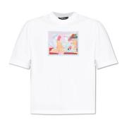 Versace T-shirt med färgstarkt tryck White, Herr