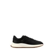 Bally Svarta Läder Sneakers Black, Herr