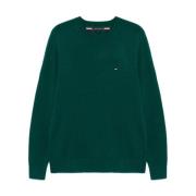 Tommy Hilfiger Skoggrön Ullstickad Tröja Green, Herr