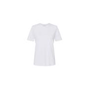 Elisabetta Franchi Broderad logotyp jersey T-shirt White, Dam