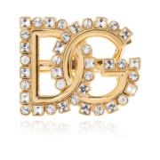 Dolce & Gabbana Ring med skimrande kristaller Yellow, Dam