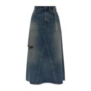 MM6 Maison Margiela Jeanskjol med vintageeffekt Blue, Dam