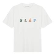 Olaf Hussein Broderad Logotyp Tee Vit T-shirt White, Herr