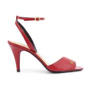 Valentino Garavani VLogo Signature Lädersandaler Red, Dam