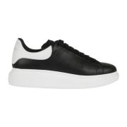 Alexander McQueen Svarta Lädersneakers för Män Black, Herr