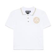 Versace Jeans Couture Bianco E Oro T-shirts & Polos White, Dam