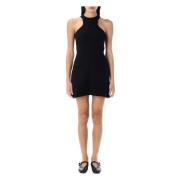 Courrèges Snygg Kontrast Mini Klänning Black, Dam