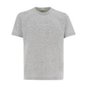 Eleventy Kontrast Bomull T-shirt med Front Motif Gray, Herr