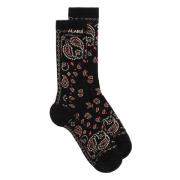 Alanui Svarta Bandana Strumpor Black, Dam