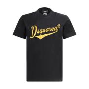 Dsquared2 Monogram Crew Neck Bomull T-shirt Black, Herr